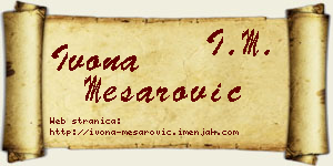 Ivona Mesarović vizit kartica